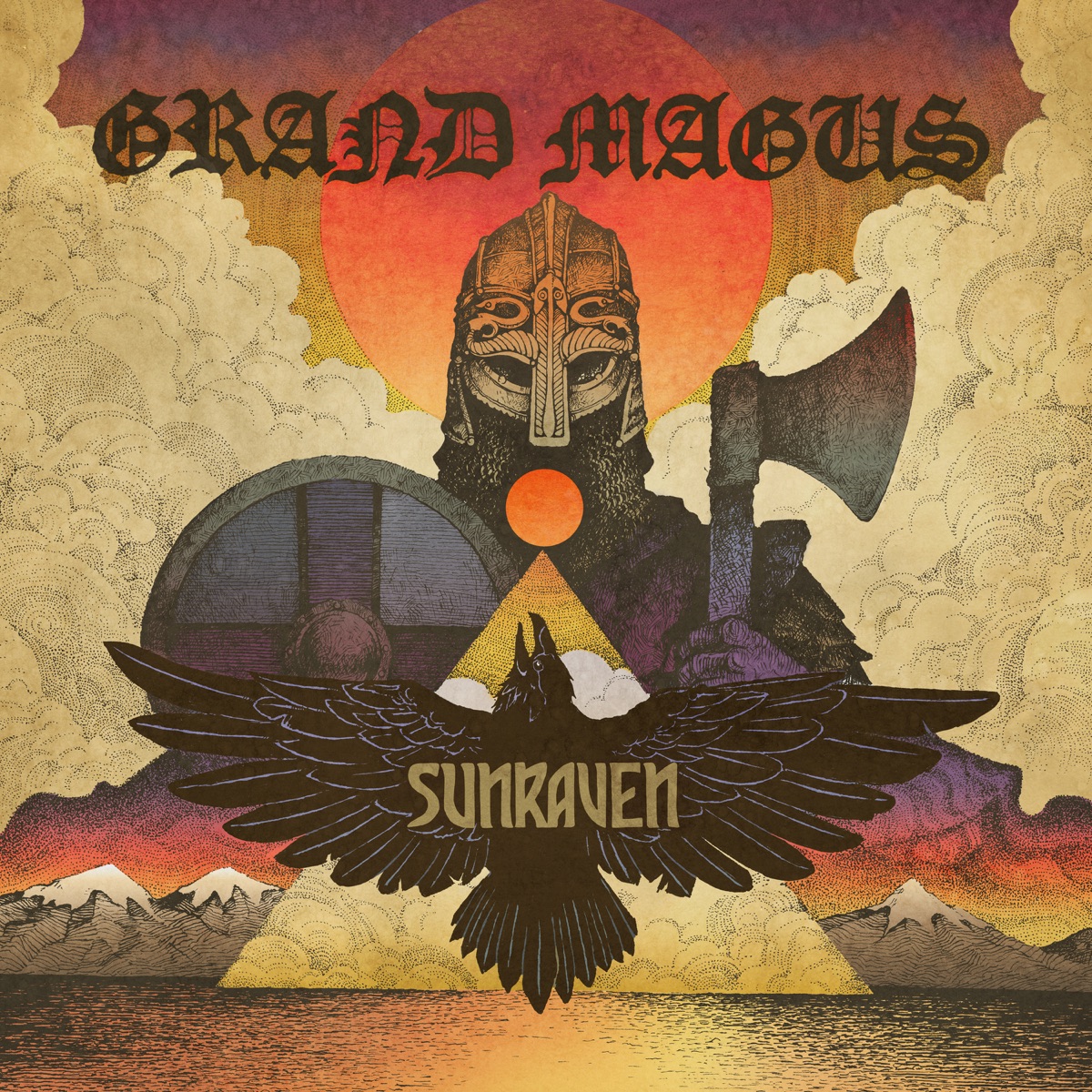 Album cover for Sunraven by Grand Magus