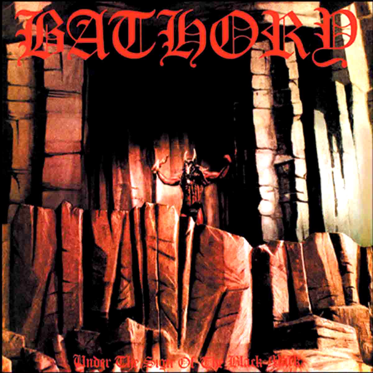 Album cover for Under the Sign of the Black Mark by Bathory